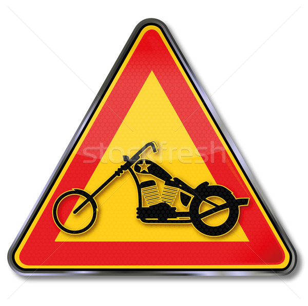 Shield with motorcycle, chopper and freedom Stock photo © Ustofre9