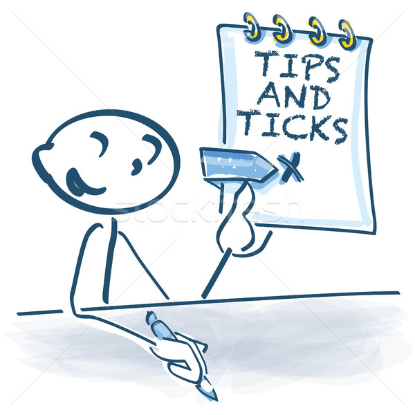 Stick figure with english tips and tricks Stock photo © Ustofre9
