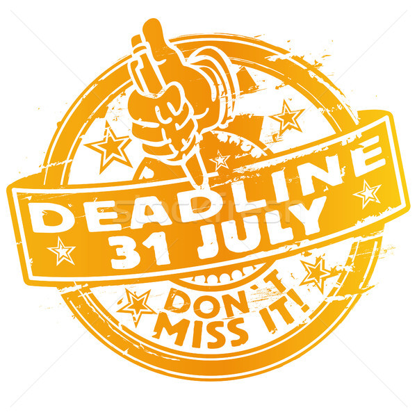 Rubber Stamp deadline July 31th Stock photo © Ustofre9