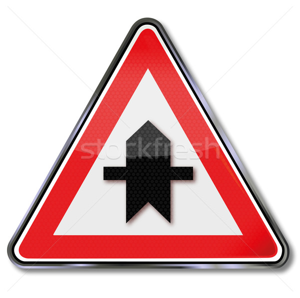 Traffic sign priority for the next intersection Stock photo © Ustofre9