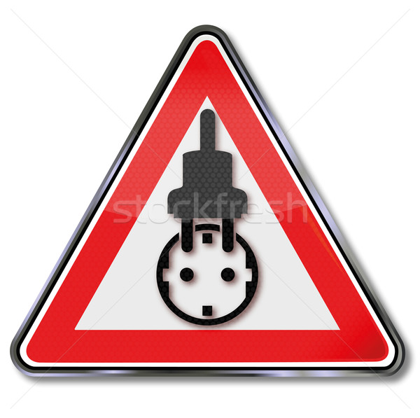 Sign plug into the power outlet and energy transition Stock photo © Ustofre9