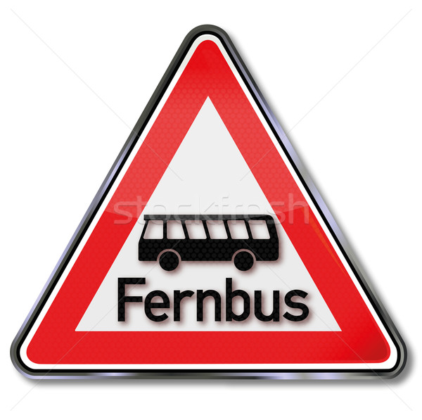 Traffic sign with remote bus Stock photo © Ustofre9