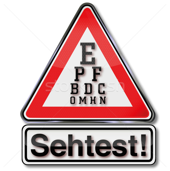 Shield eye test with large letters Stock photo © Ustofre9