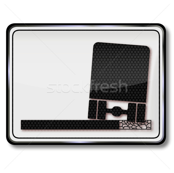 Traffic sign bad driving surface and unsuitable for trucks  Stock photo © Ustofre9