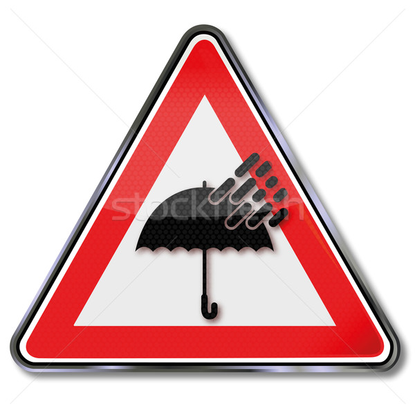 Sign umbrella and bad weather Stock photo © Ustofre9