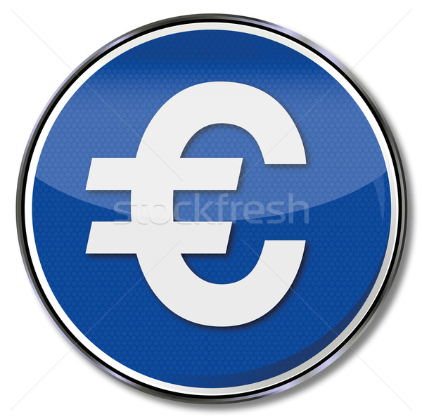 Gomb Euro felirat pénzügy bank feliratok Stock fotó © Ustofre9