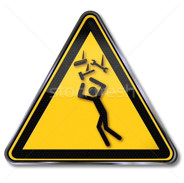 Stock photo: Beware of possible falling tools and objects