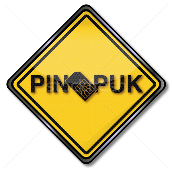 Sign with pin and puk Stock photo © Ustofre9