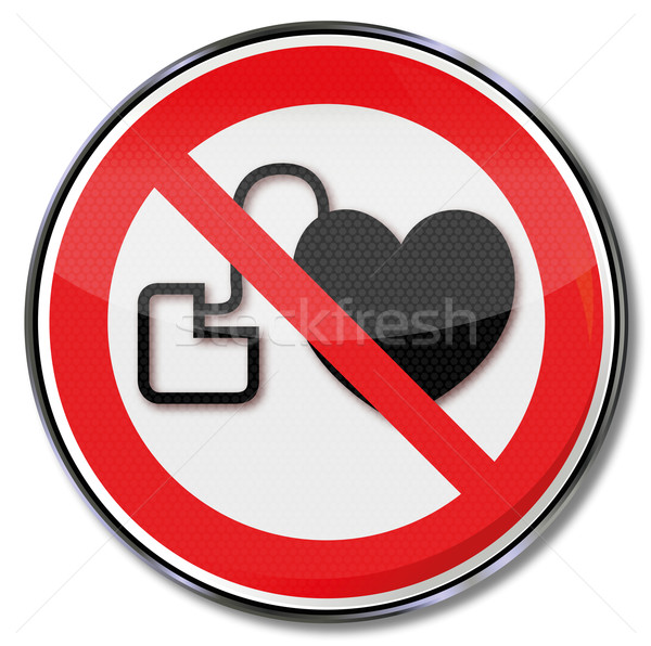 Prohibition sign for persons with pacemakers  Stock photo © Ustofre9