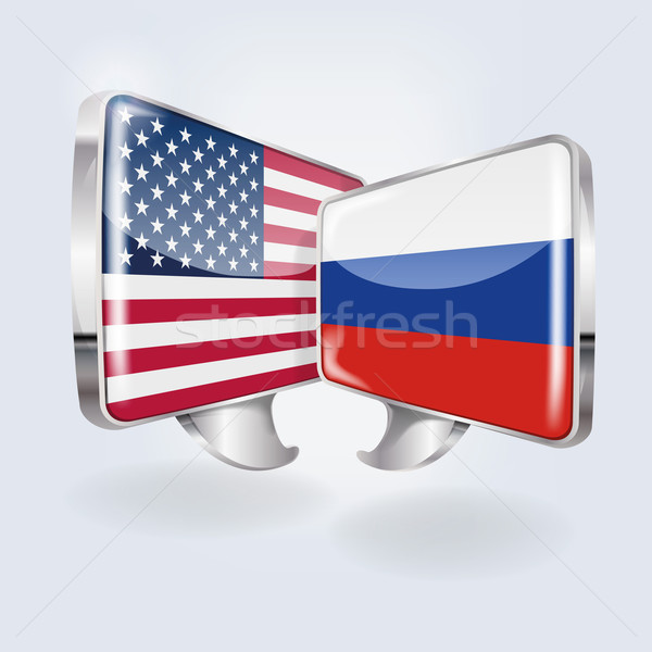 Bubbles with USA and Russia  Stock photo © Ustofre9