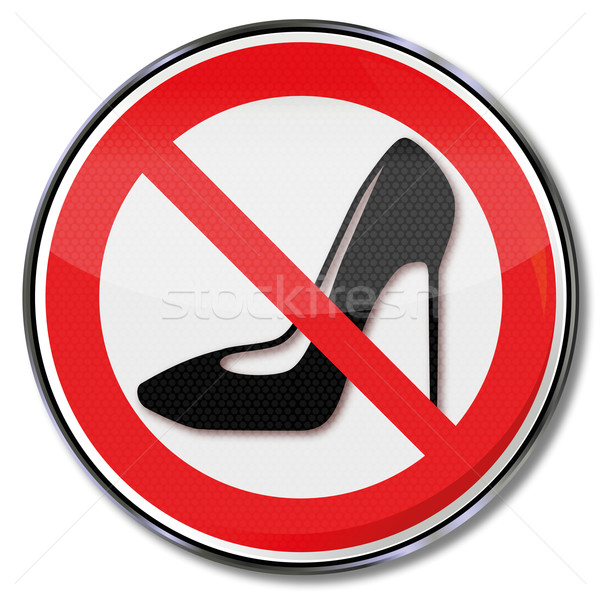 Prohibition sign for heeled shoes  Stock photo © Ustofre9