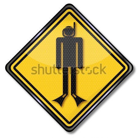 Sign man with colon and precaution Stock photo © Ustofre9
