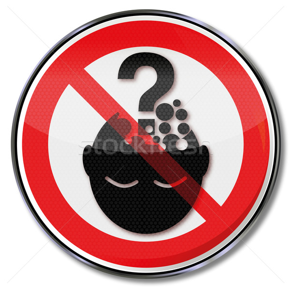 Prohibition sign for dementia and memory loss Stock photo © Ustofre9