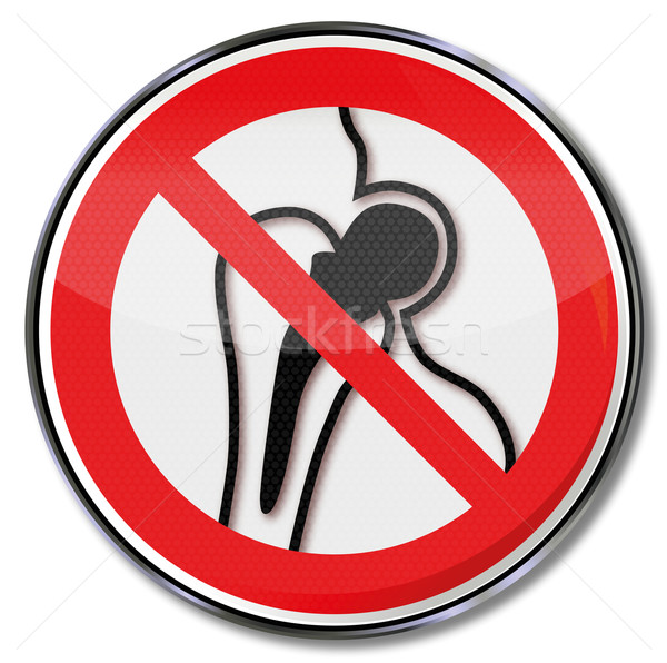 Prohibition sign for people with metal implants Stock photo © Ustofre9