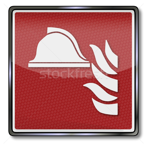 Fire safety sign supplies and equipment for fire-fighters Stock photo © Ustofre9