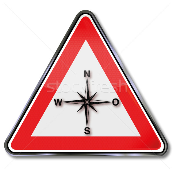 Sign compass, compass rose, indicating the direction and orientation Stock photo © Ustofre9