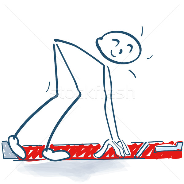 Stick figure in a starting block Stock photo © Ustofre9