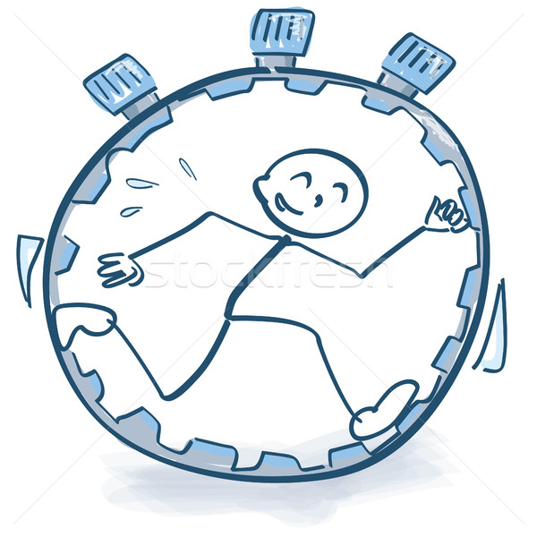 Stick figure in the stopwatch Stock photo © Ustofre9