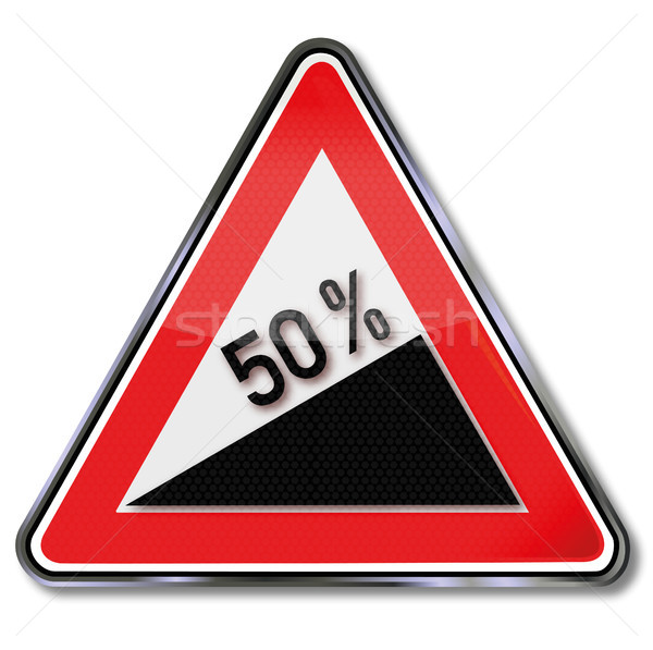 Traffic sign 50 percent increase Stock photo © Ustofre9