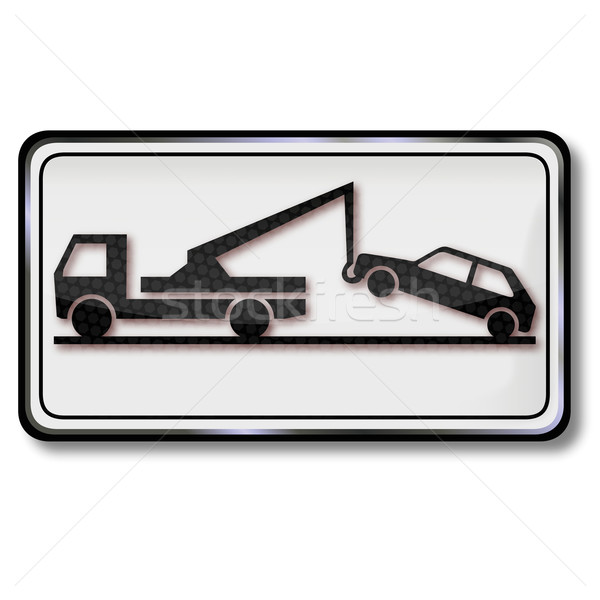 Sign towing the car and Trailers Stock photo © Ustofre9