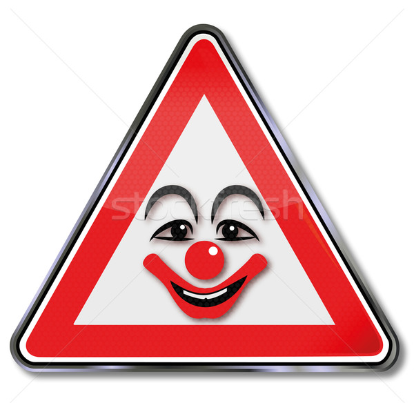 Sign face, mask and clown Stock photo © Ustofre9