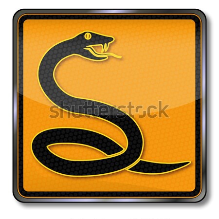 Sign with snake and snake breeding Stock photo © Ustofre9