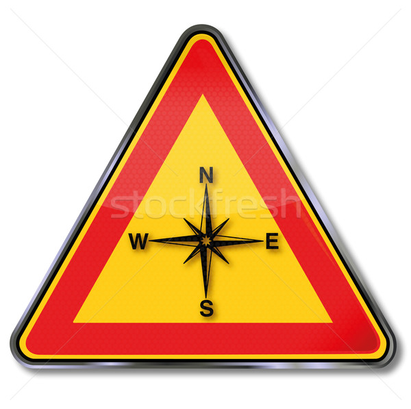 Shield compass, compass rose and orientation Stock photo © Ustofre9