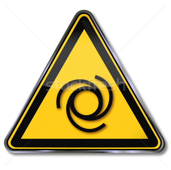 Danger sign warning of automatic start-up of machines Stock photo © Ustofre9