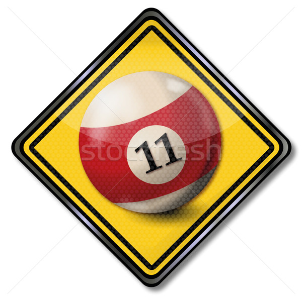 Sign billiard ball number 11  Stock photo © Ustofre9