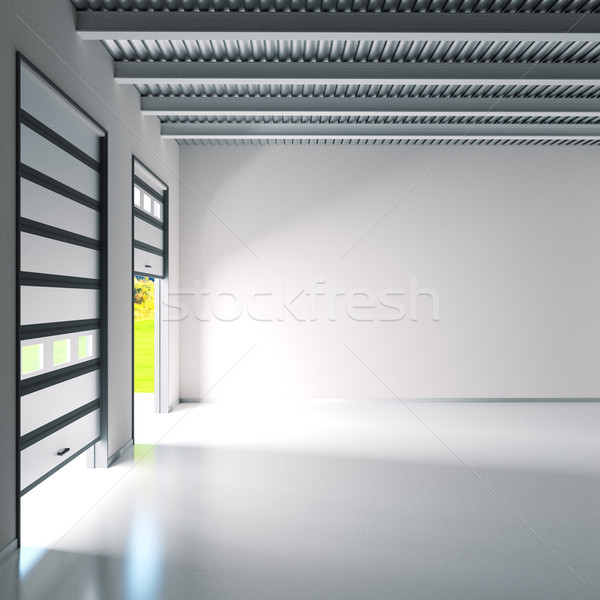 Klein industrie hal deuren business kantoor Stockfoto © Ustofre9