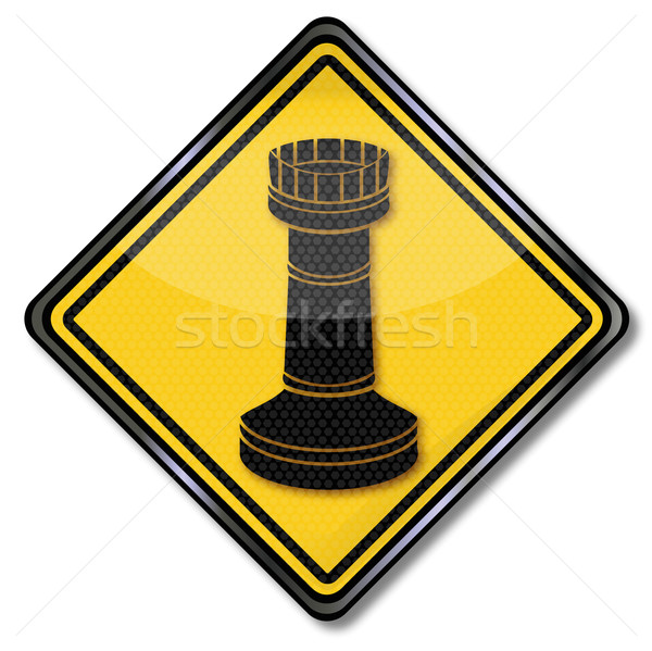 Sign chess piece tower Stock photo © Ustofre9