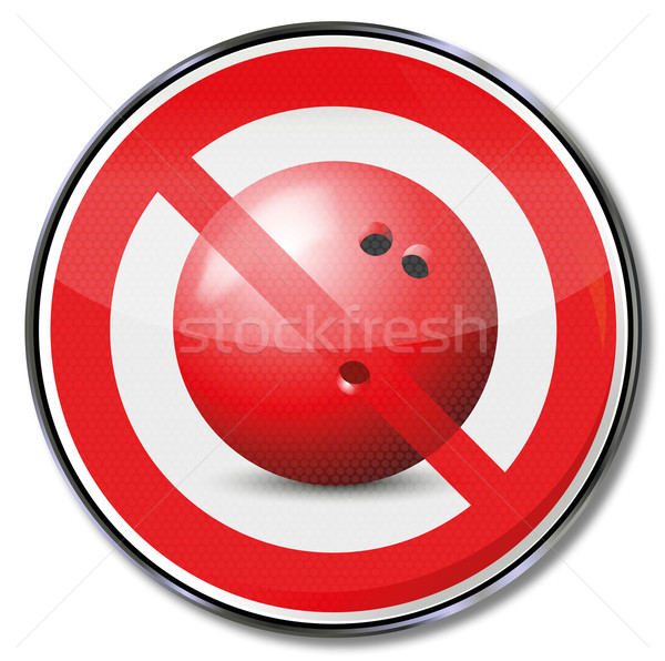 Prohibition sign for bowling ball and bowling  Stock photo © Ustofre9