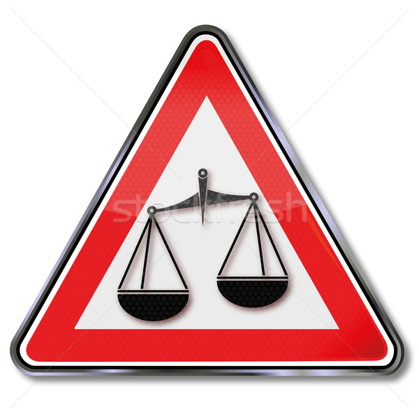Stock photo: Sign with balance, law, set and justice