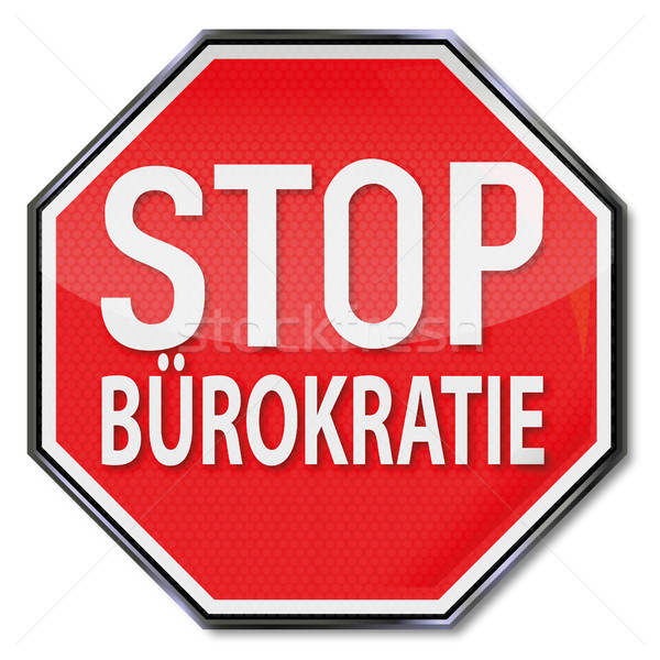 Stop sign with no bureaucracy Stock photo © Ustofre9