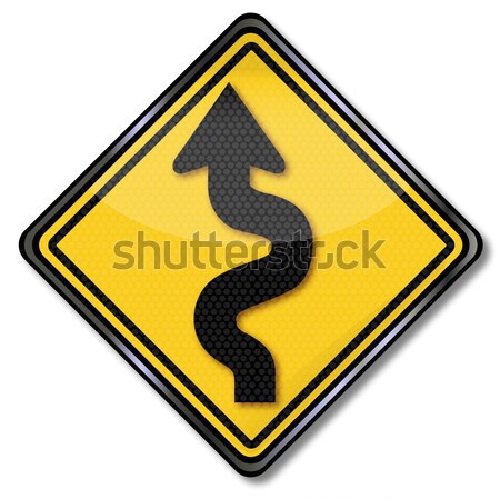 Yellow sign with a smoking cigarette Stock photo © Ustofre9