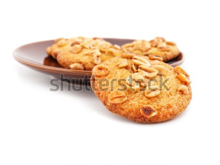 Cookies nueces aislado blanco té desayuno Foto stock © vadimmmus