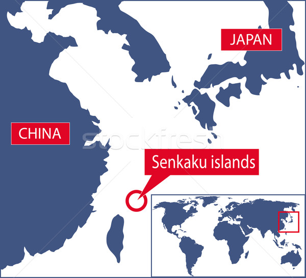 Kaart eilanden Japan China zee nieuws Stockfoto © vadimmmus