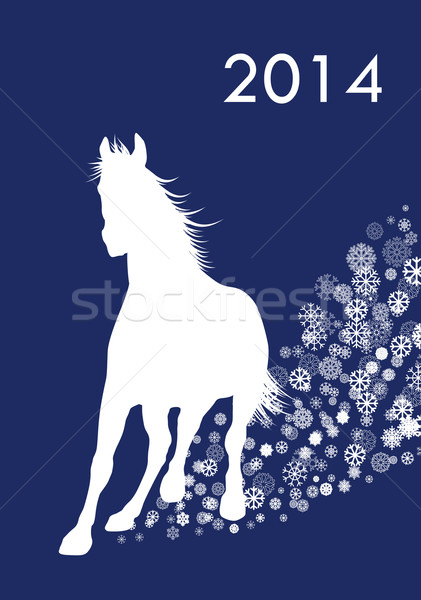 лошади год 2014 дизайна прибыль на акцию 10 Сток-фото © vadimmmus