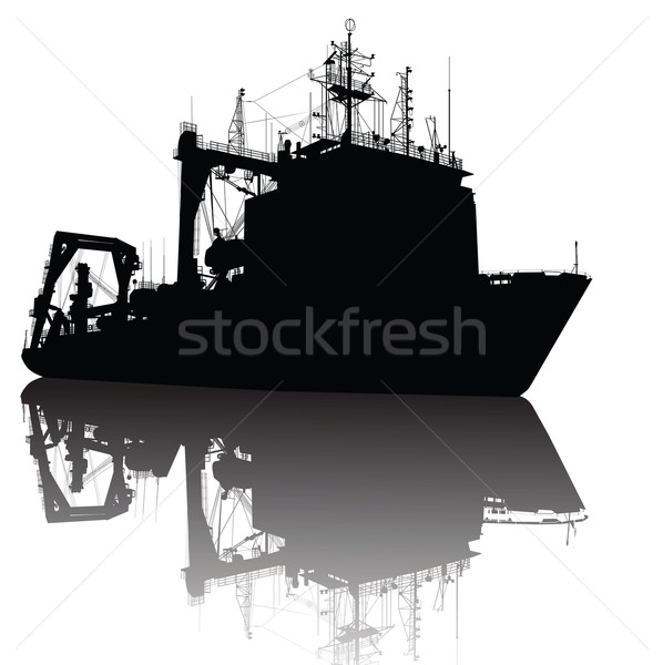 Navire silhouette soviétique lourd [[stock_photo]] © vadimmmus