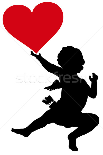 Cupid silhouette Stock photo © vadimmmus
