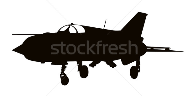 Stock photo: Military plane take off