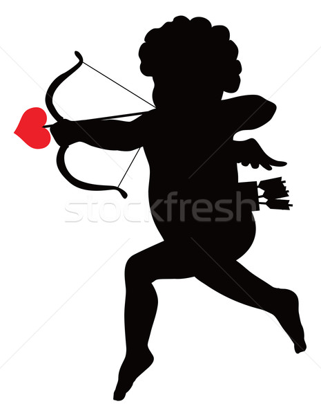 Amour silhouette arco arrow vettore amore Foto d'archivio © vadimmmus