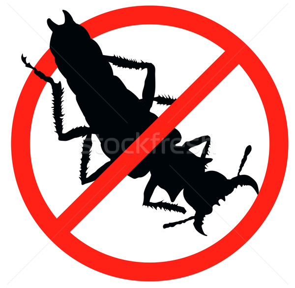 Arrêter bug vecteur silhouette isolé insecte Photo stock © vadimmmus