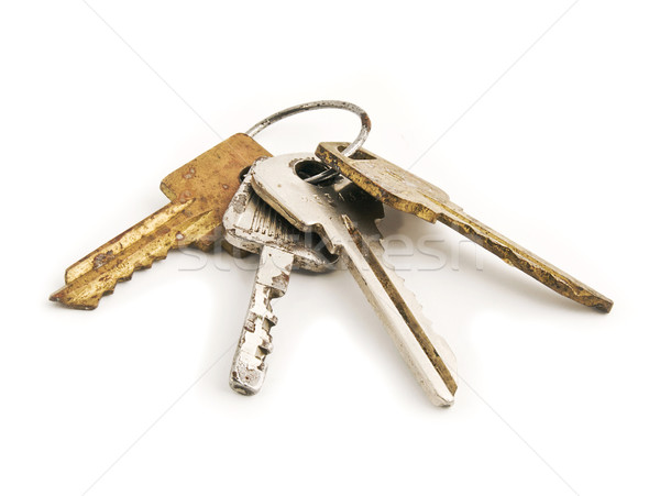 ключами изолированный старые ржавые белый Сток-фото © vadimmmus