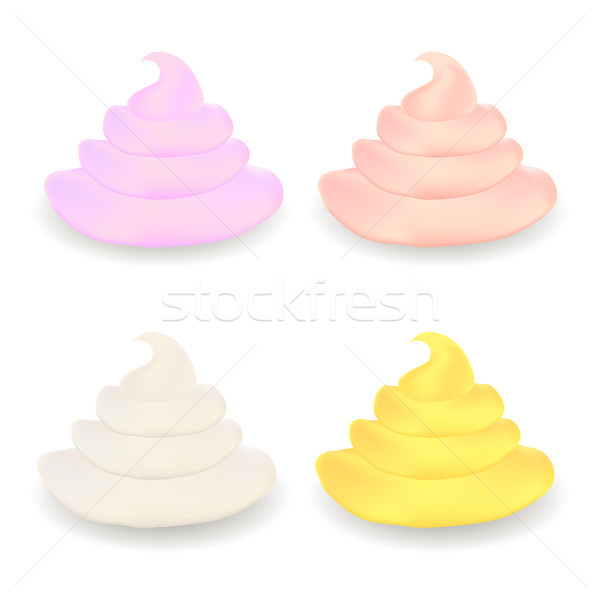 Colored Sweet Cream Set Stock photo © Valeo5