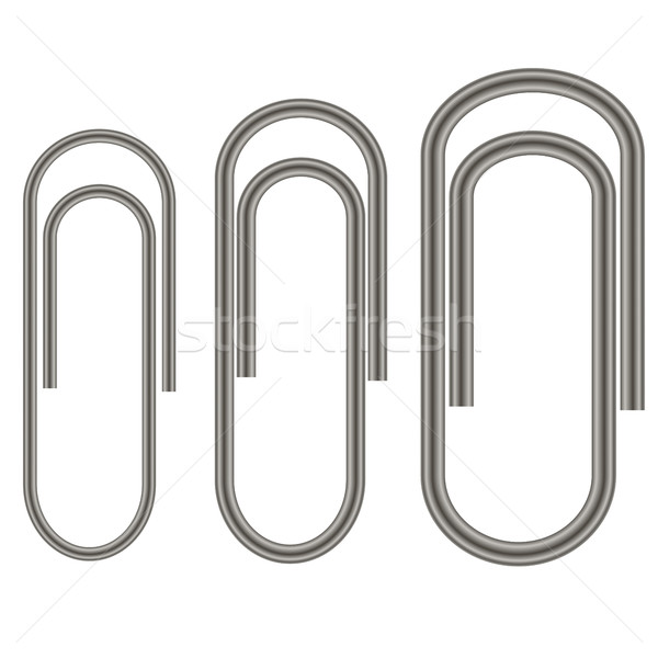 Stock photo: Set of Paper Clips Isolated