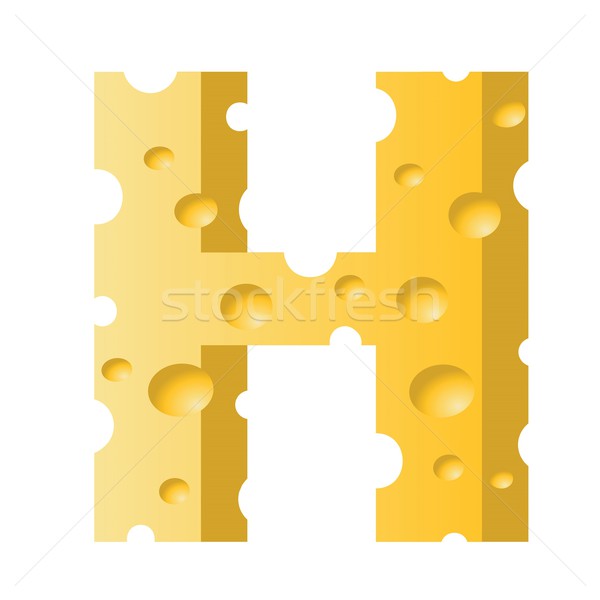 Fromages lettre h coloré illustration blanche texture [[stock_photo]] © Valeo5