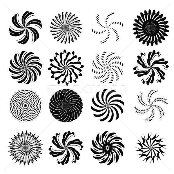 Set of Swirl Icons Stock photo © Valeo5