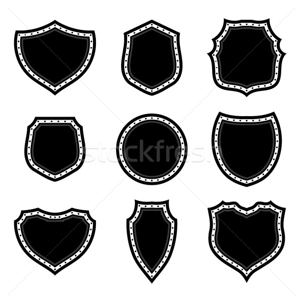 Set of Different Shields Silhouettes Stock photo © Valeo5
