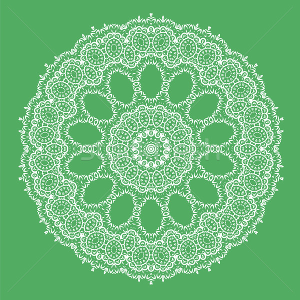 Mandala ornement isolé vert texture design [[stock_photo]] © Valeo5